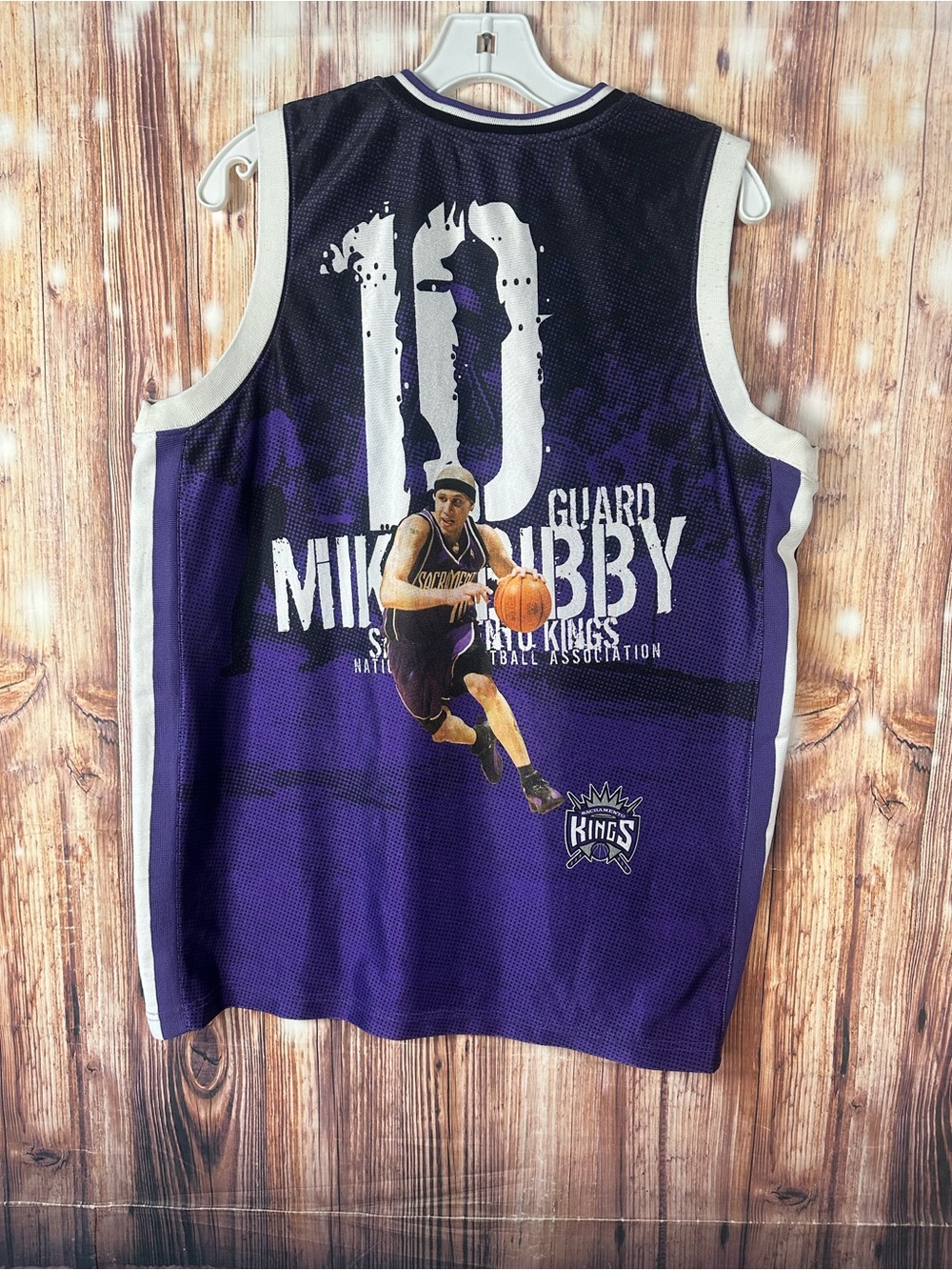 SACRAMENTO KINGS MIKE BIBBY MAJESTIC SEWN STITCHED JERSEY Size 18/20